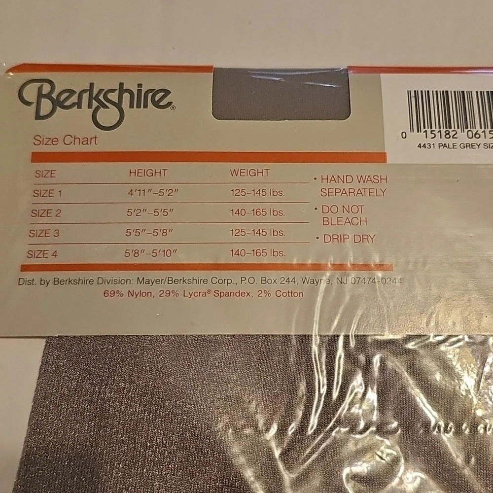 5 New in package!!!! Vintage 1980s Berkshire Pale Grey Pantyhose Nylons